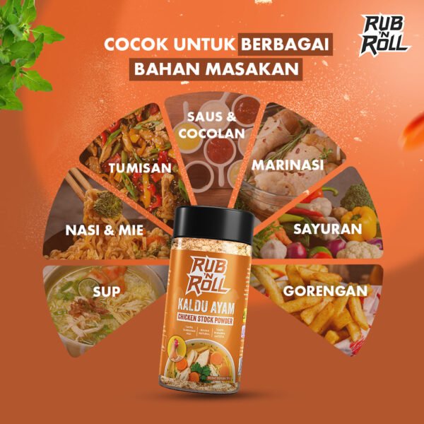 Chicken Broth Powder (Kaldu Ayam Bubuk) Rub N Roll – EBC Cocok Untuk Berbagai Bahan