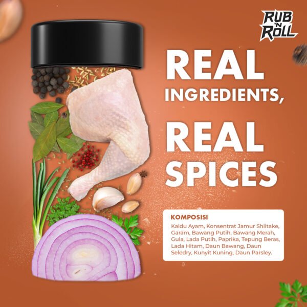 Chicken Broth Powder (Kaldu Ayam Bubuk) Rub N Roll – EBC Komposisi