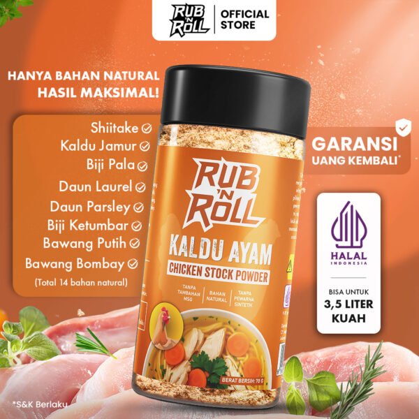 Chicken Broth Powder (Kaldu Ayam Bubuk) Rub N Roll – EBC Main