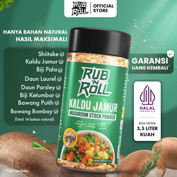 Mushroom Broth Powder (Kaldu Jamur Bubuk) Rub N Roll – EBC Main