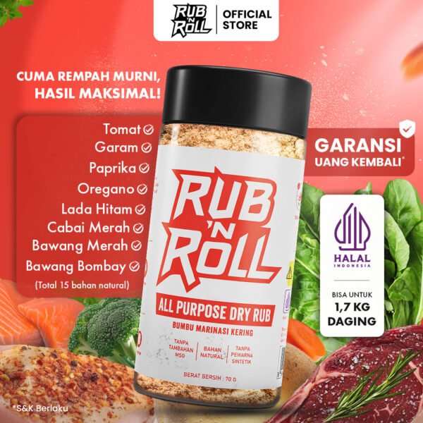 All Purpose Dry Rub (Bumbu Marinasi Serbaguna) Rub N Roll - EBC Cocok Untuk Berbagai Bahan
