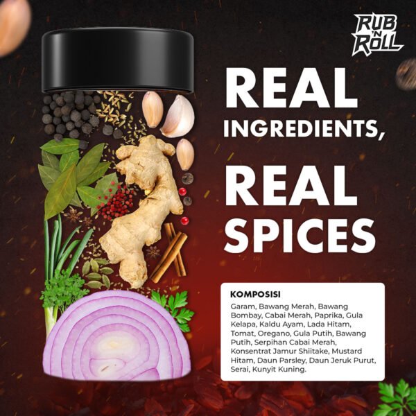 Balado Dry Rub (Bumbu Balado Untuk Marinasi) Rub N Roll – EBC Komposisi