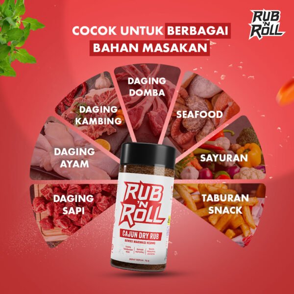 Cajun Dry Rub (Bumbu Cajun Untuk Marinasi) Rub N Roll - EBC Cocok Untuk Berbagai Bahan