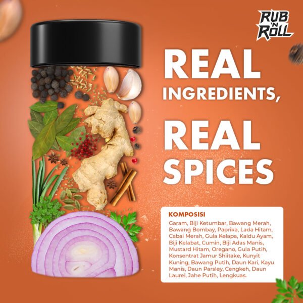 Curry Dry Rub (Bumbu Kari Untuk Marinasi) Rub N Roll - EBC Komposisi