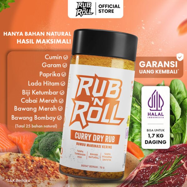 Curry Dry Rub (Bumbu Kari Untuk Marinasi) Rub N Roll - EBC Main