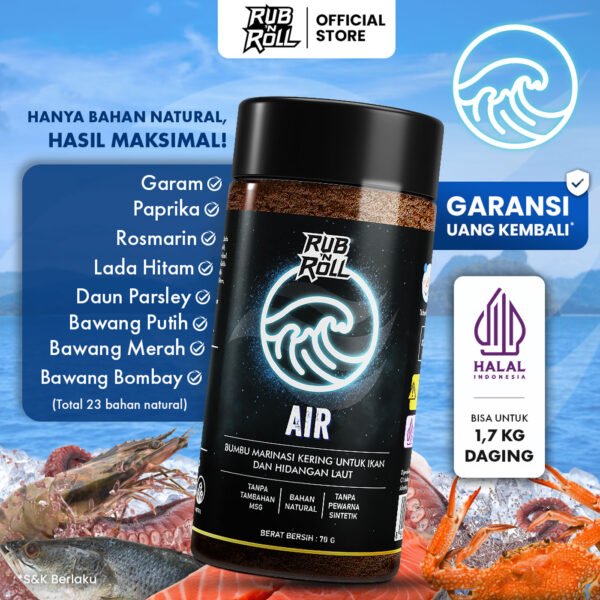 Water Element Dry Rub for Seafood (Bumbu Marinasi Elemen Air untuk Seafood) Rub N Roll - EBC Main