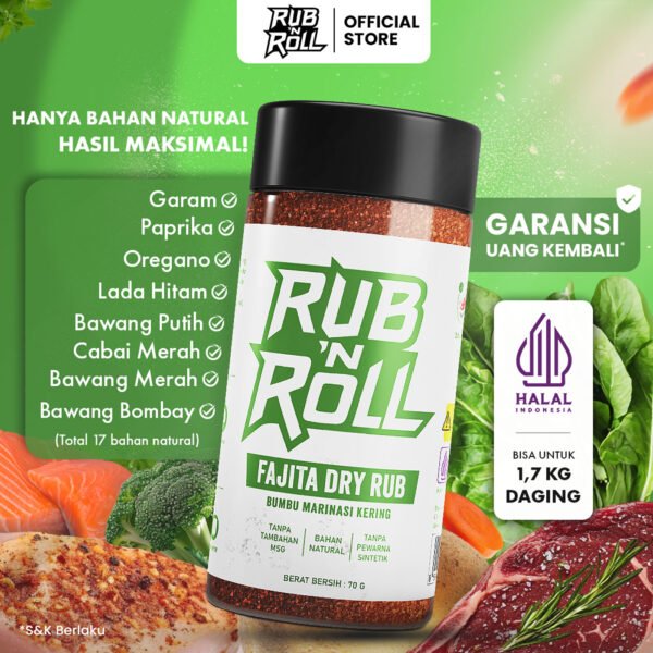 Fajita Dry Rub (Bumbu Fajita Untuk Marinasi) Rub N Roll - EBC Main