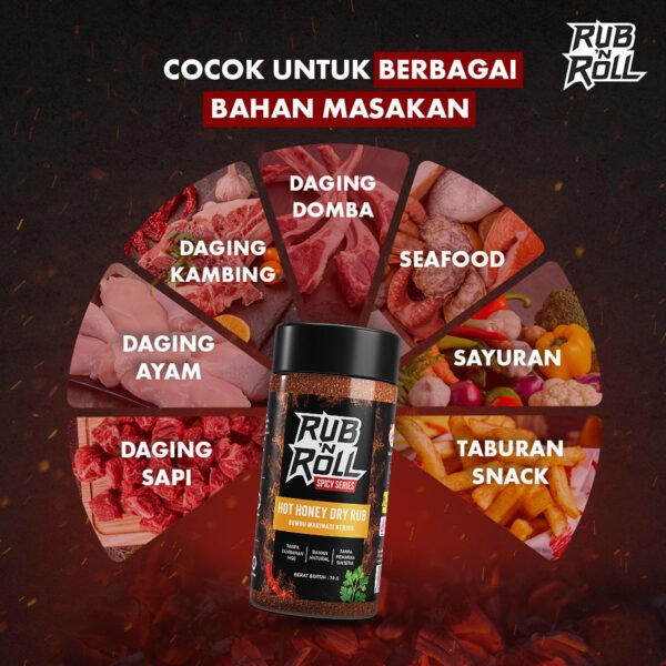 Hot Honey Dry Rub (Bumbu Hot Honey Untuk Marinasi) Rub N Roll – EBC Cocok Untuk Berbagai Bahan