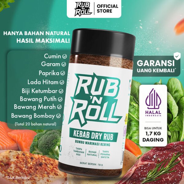 Kebab Dry Rub (Bumbu Kebab Untuk Marinasi) Rub N Roll - EBC Main