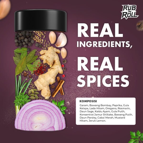 Lamb Dry Rub (Bumbu Marinasi Kambing) Rub N Roll - EBC Komposisi