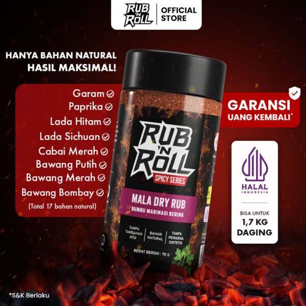 Mala Dry Rub (Bumbu Mala Untuk Marinasi) Rub N Roll - EBC Main
