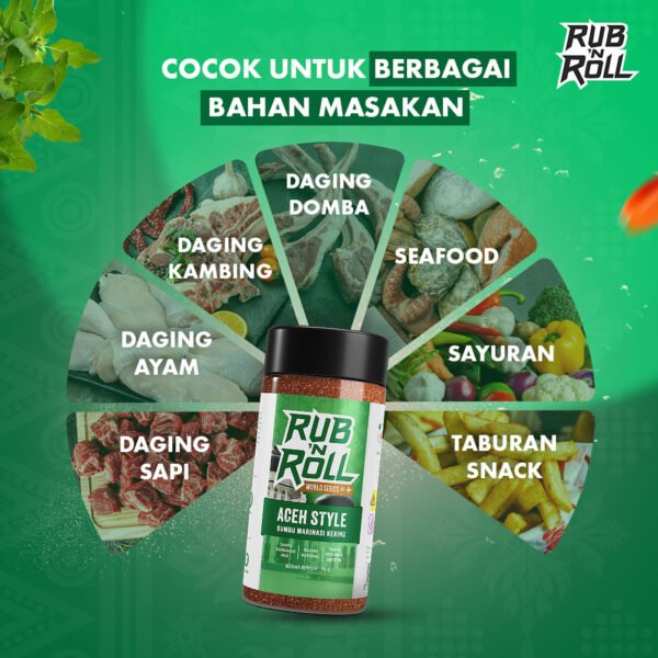 Aceh Style Dry Rub (Bumbu Marinasi Ala Aceh) Rub N Roll – EBC Cocok Untuk Berbagai Bahan