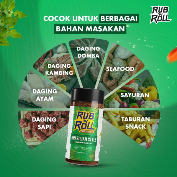 Brazilian Style Dry Rub (Bumbu Marinasi Ala Brazil) Rub N Roll – EBC Cocok Untuk Berbagai Bahan