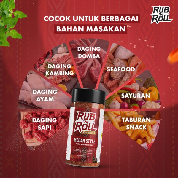 Medan Style Dry Rub (Bumbu Marinasi Ala Medan) Rub N Roll – EBC Cocok Untuk Berbagai Bahan