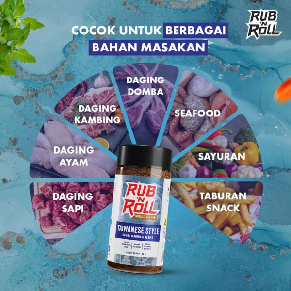 Taiwanese Style Dry Rub (Bumbu Marinasi Ala Taiwan) Rub N Roll – EBC Cocok Untuk Berbagai Bahan
