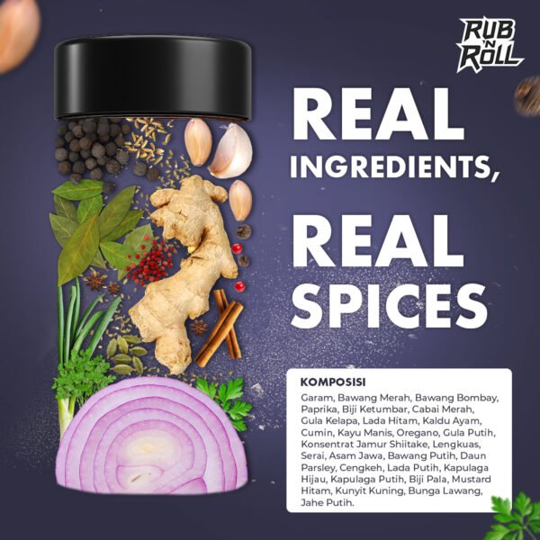 Massaman Dry Rub (Bumbu Massaman Untuk Marinasi) Rub N Roll - EBC Komposisi