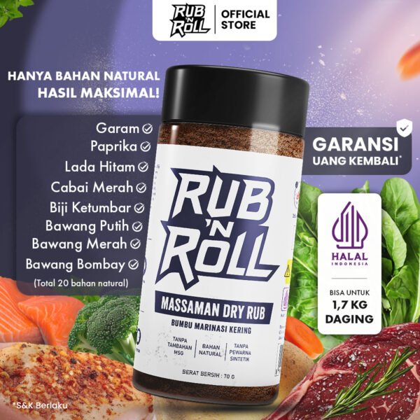 Massaman Dry Rub (Bumbu Massaman Untuk Marinasi) Rub N Roll - EBC Main