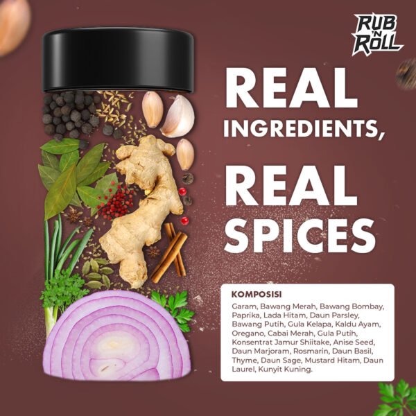 Sausage Dry Rub (Bumbu Sosis Untuk Marinasi) Rub N Roll - EBC Komposisi