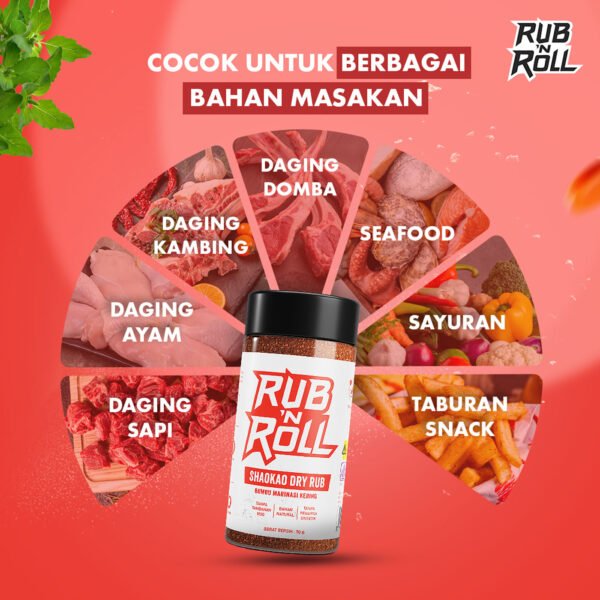 Shaokao Dry Rub (Bumbu Shaokao Untuk Marinasi) Rub N Roll - EBC Cocok Untuk Berbagai Bahan