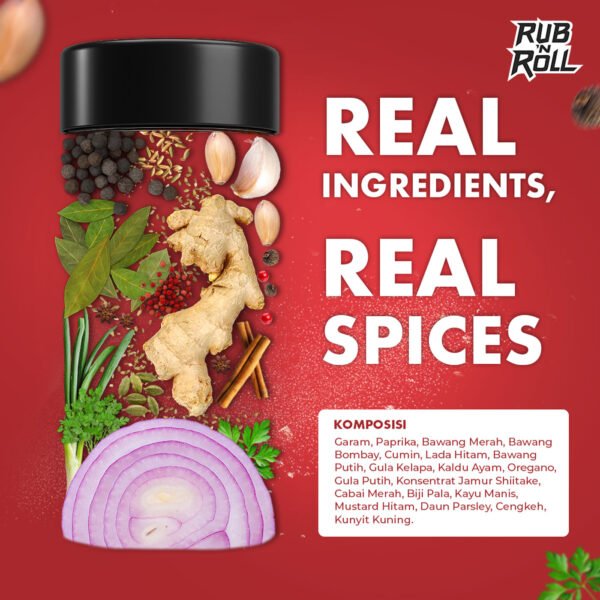 Sucuk Dry Rub (Bumbu Sucuk Untuk Marinasi) Rub N Roll - EBC Komposisi