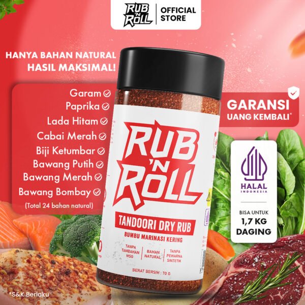 Tandoori Dry Rub (Bumbu Tandoori Untuk Marinasi) Rub N Roll - EBC Main