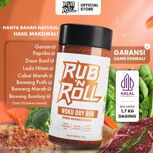 Woku Dry Rub (Bumbu Woku Untuk Marinasi) Rub N Roll - EBC Main