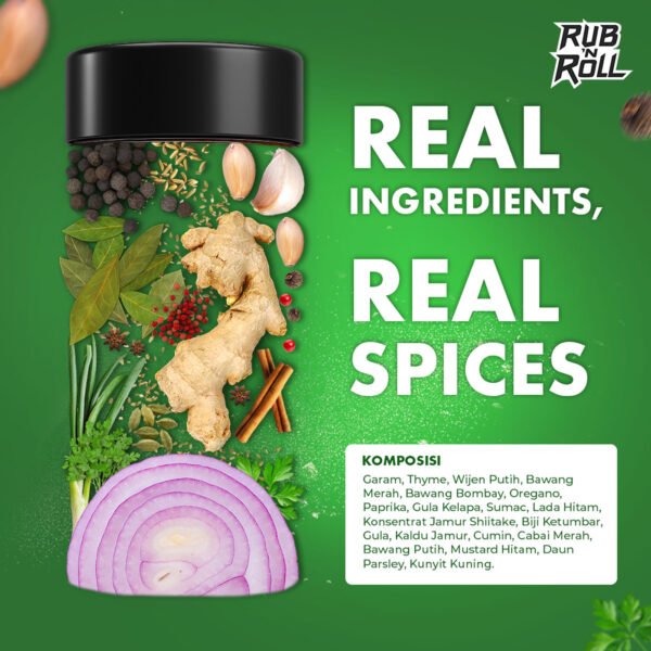 Zatar Dry Rub (Bumbu Zaatar Untuk Marinasi) Rub N Roll - EBC Komposisi