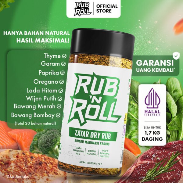 Zatar Dry Rub (Bumbu Zaatar Untuk Marinasi) Rub N Roll - EBC Main